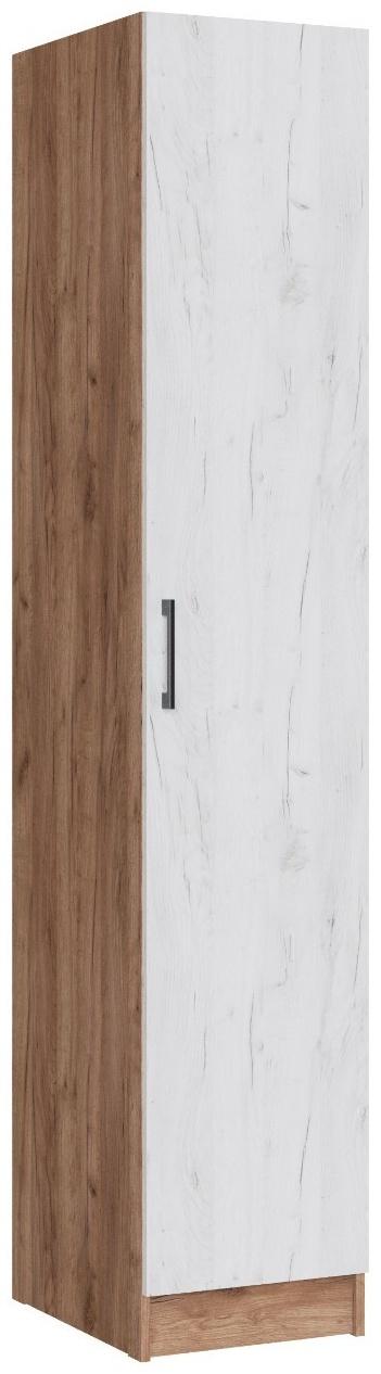 Шкаф пенал «Вегас»,, 400×520×2200 мм, дуб крафт табачный/дуб крафт белый