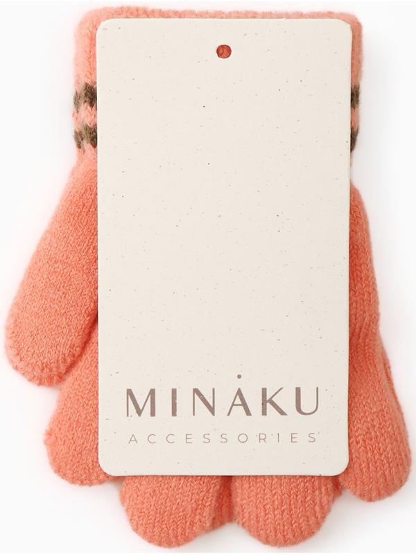 Перчатки детские MINAKU, цвет пыльно-розовый, 13 см
