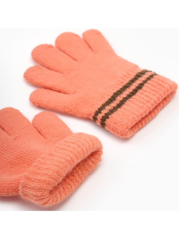 Перчатки детские MINAKU, цвет пыльно-розовый, 13 см