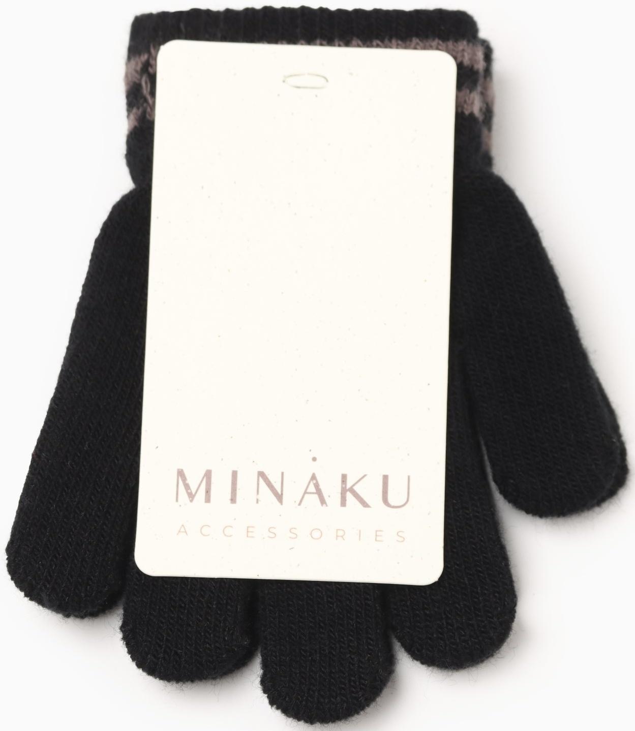 Перчатки детские MINAKU, цвет черный, 13 см
