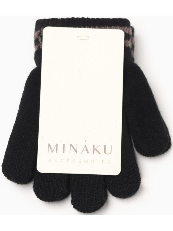 Перчатки детские MINAKU, цвет черный, 13 см