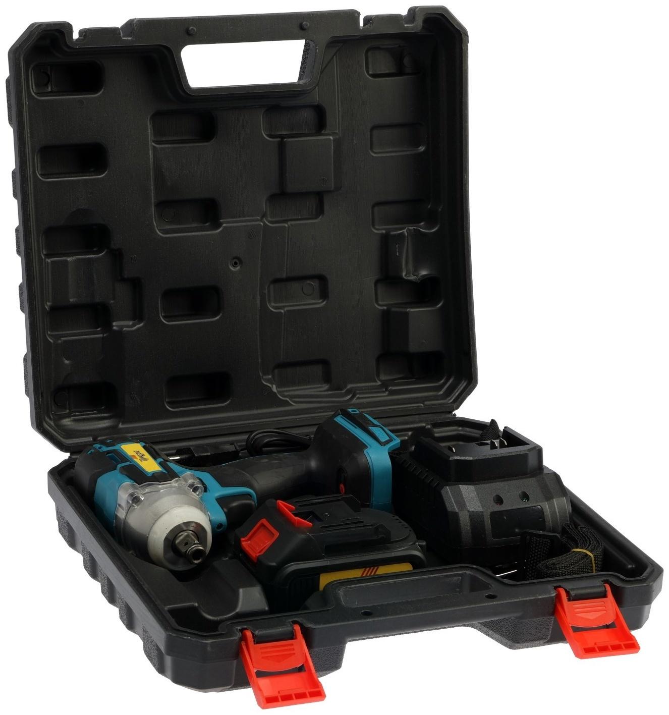 Гайковерт аккумуляторный ТУНДРА, 20 В, 7.5 Ач, Li-Ion, 350 Нм, 3200 уд/мин, 1/2