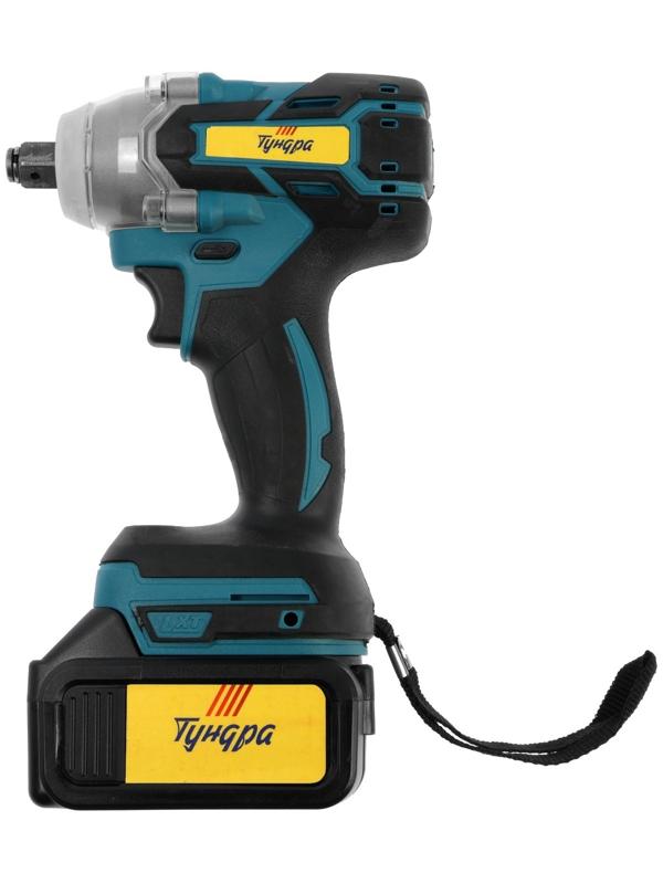 Гайковерт аккумуляторный ТУНДРА, 20 В, 7.5 Ач, Li-Ion, 350 Нм, 3200 уд/мин, 1/2