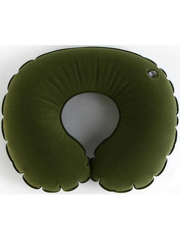 Подушка для путешествий надувная «Победа», зелёная