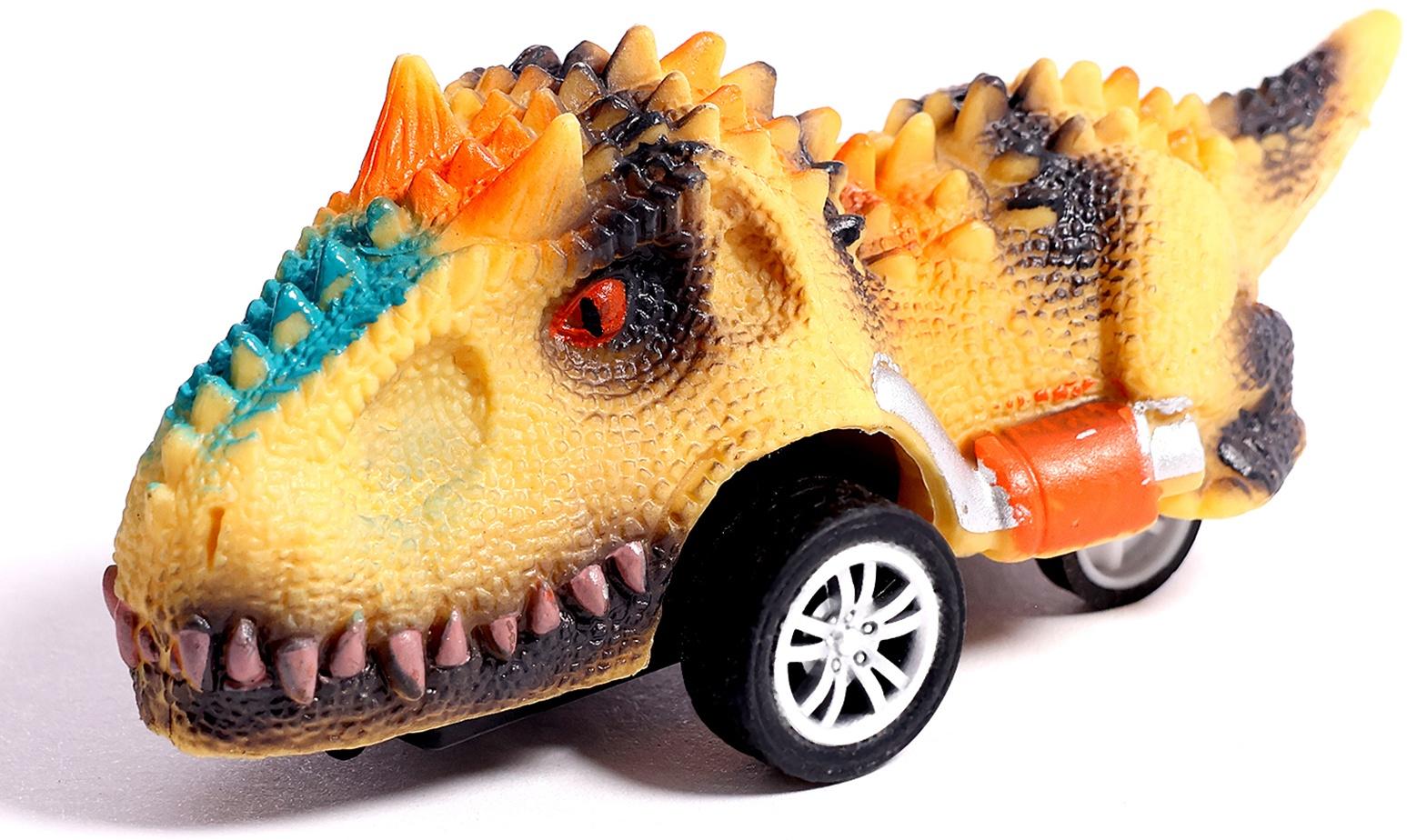 Игровой набор «Диногонки», инерционный механизм, 6 видов машинок, цвет МИКС