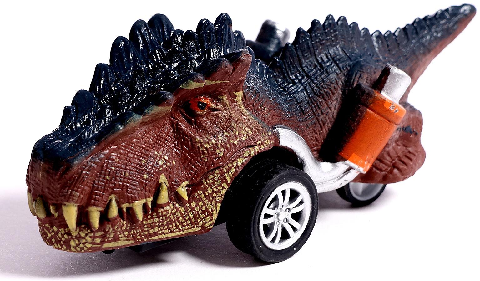 Игровой набор «Диногонки», инерционный механизм, 6 видов машинок, цвет МИКС