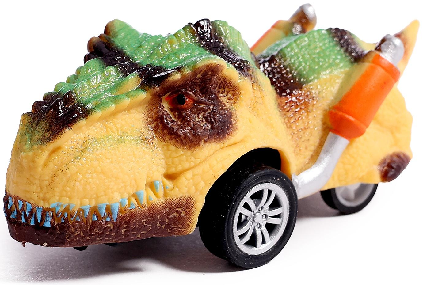 Игровой набор «Диногонки», инерционный механизм, 6 видов машинок, цвет МИКС