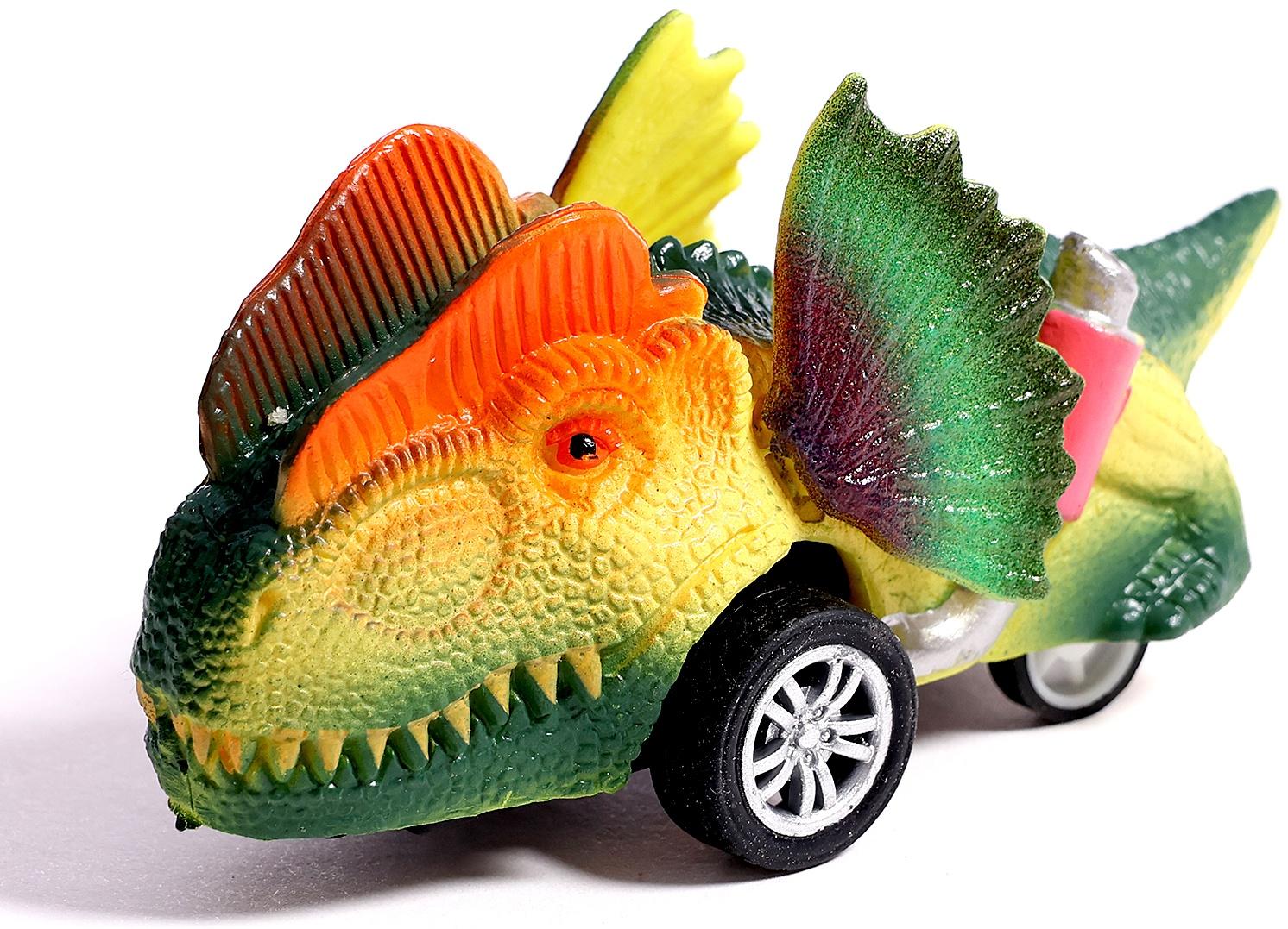 Игровой набор «Диногонки», инерционный механизм, 6 видов машинок, цвет МИКС