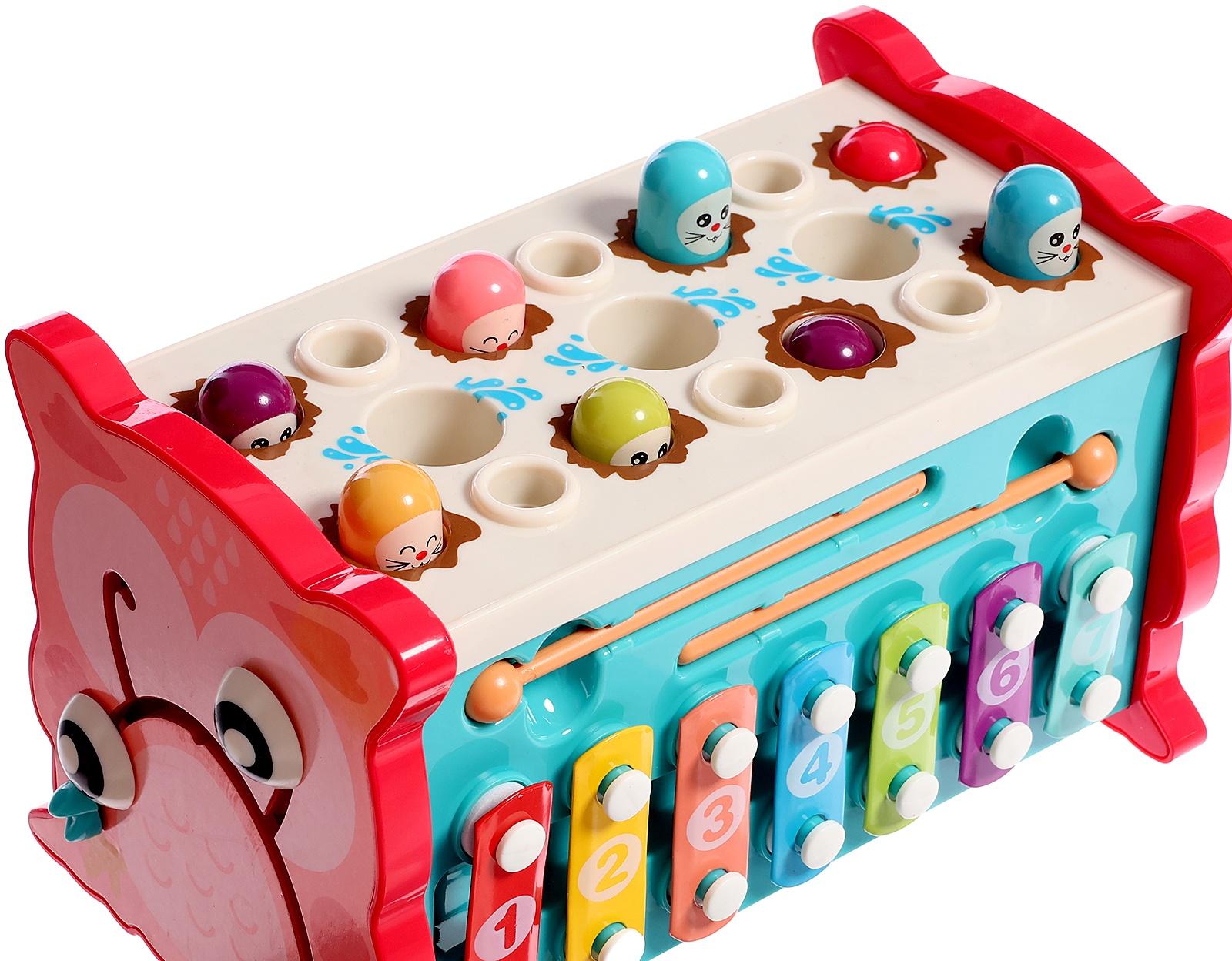 Развивающая игрушка «Сортер-совушка», 15 в 1, с подвижными элементами