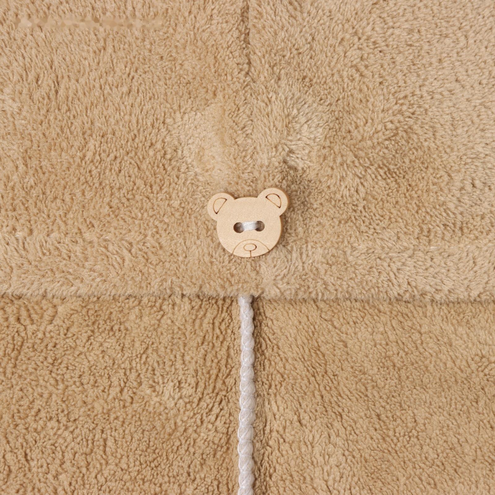 Чалма для сушки волос Этель, цв. светло-коричневый, 65*25 см, 100% п/э, 280 г/м2