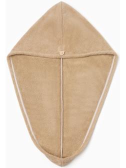 Чалма для сушки волос Этель, цв. светло-коричневый, 65*25 см, 100% п/э, 280 г/м2