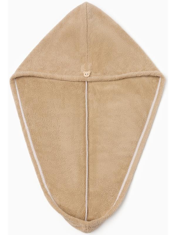 Чалма для сушки волос Этель, цв. светло-коричневый, 65*25 см, 100% п/э, 280 г/м2