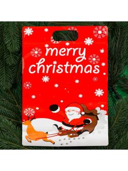 Пакет подарочный новогодний, «С новым годом!», с zip-lock застежкой, 20×30+4.5 см