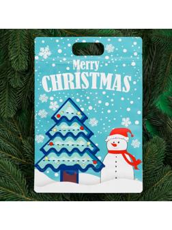 Пакет подарочный новогодний, «С новым годом!», с zip-lock застежкой, 20×30+4.5 см