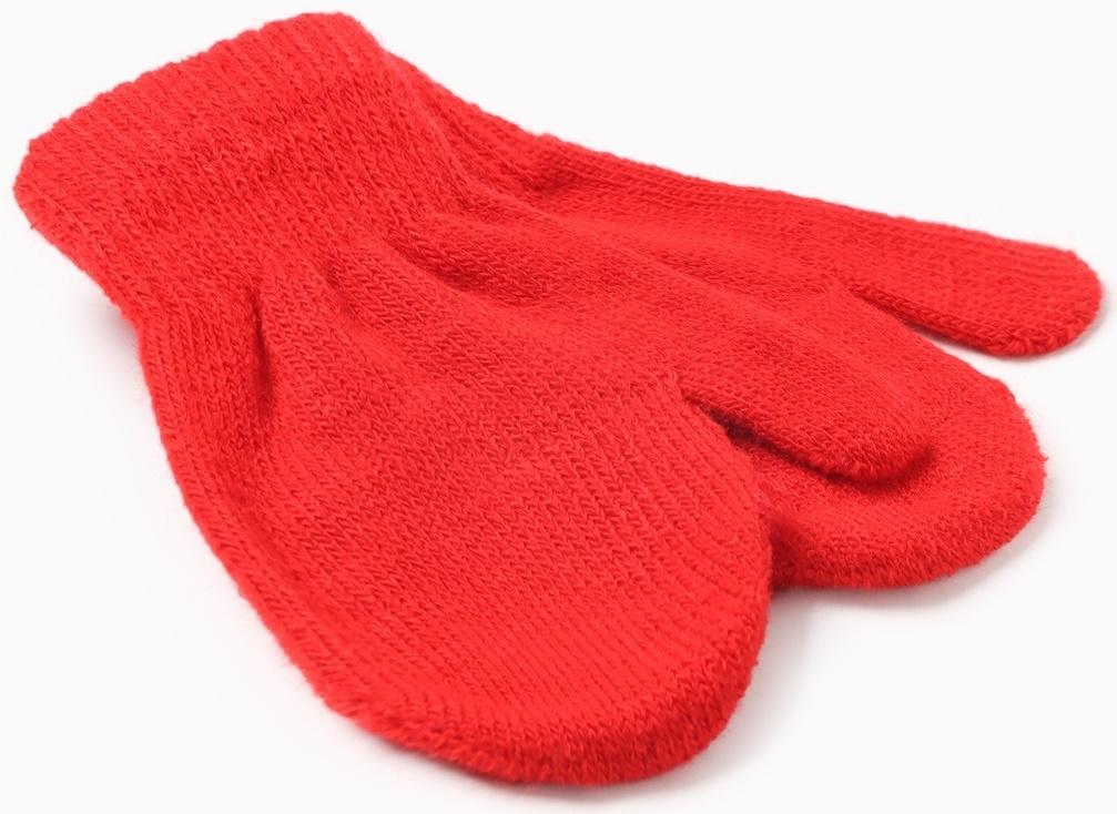 Варежки детские MINAKU, цвет красный, 12 см