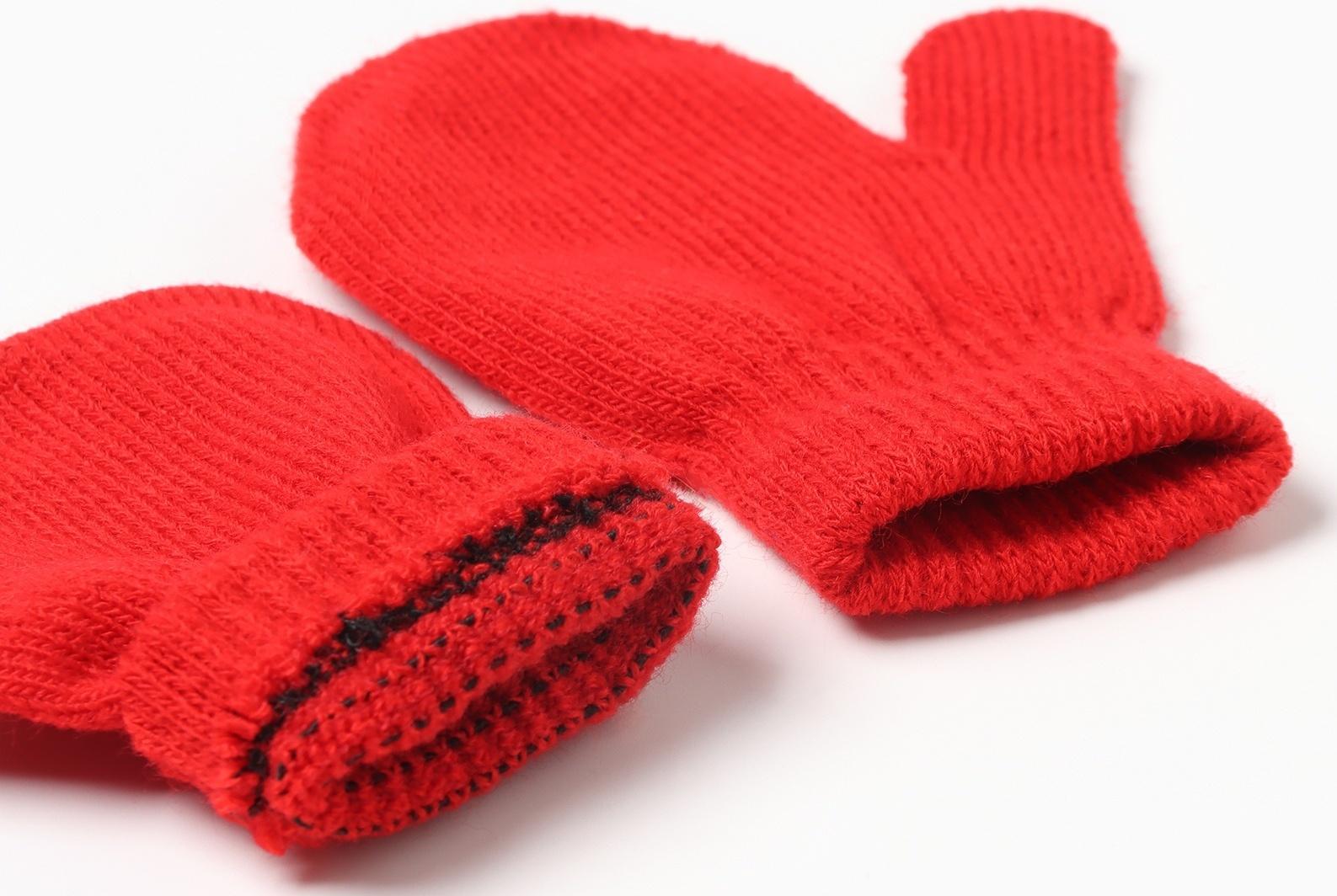 Варежки детские MINAKU, цвет красный, 12 см