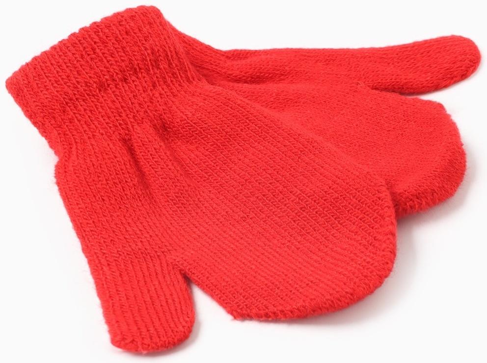 Варежки детские MINAKU, цвет красный, 12 см