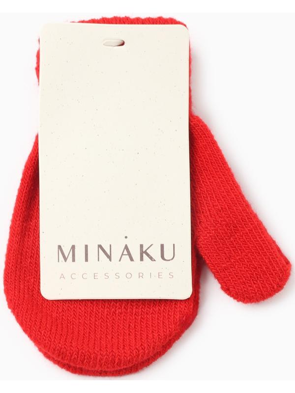 Варежки детские MINAKU, цвет красный, 12 см