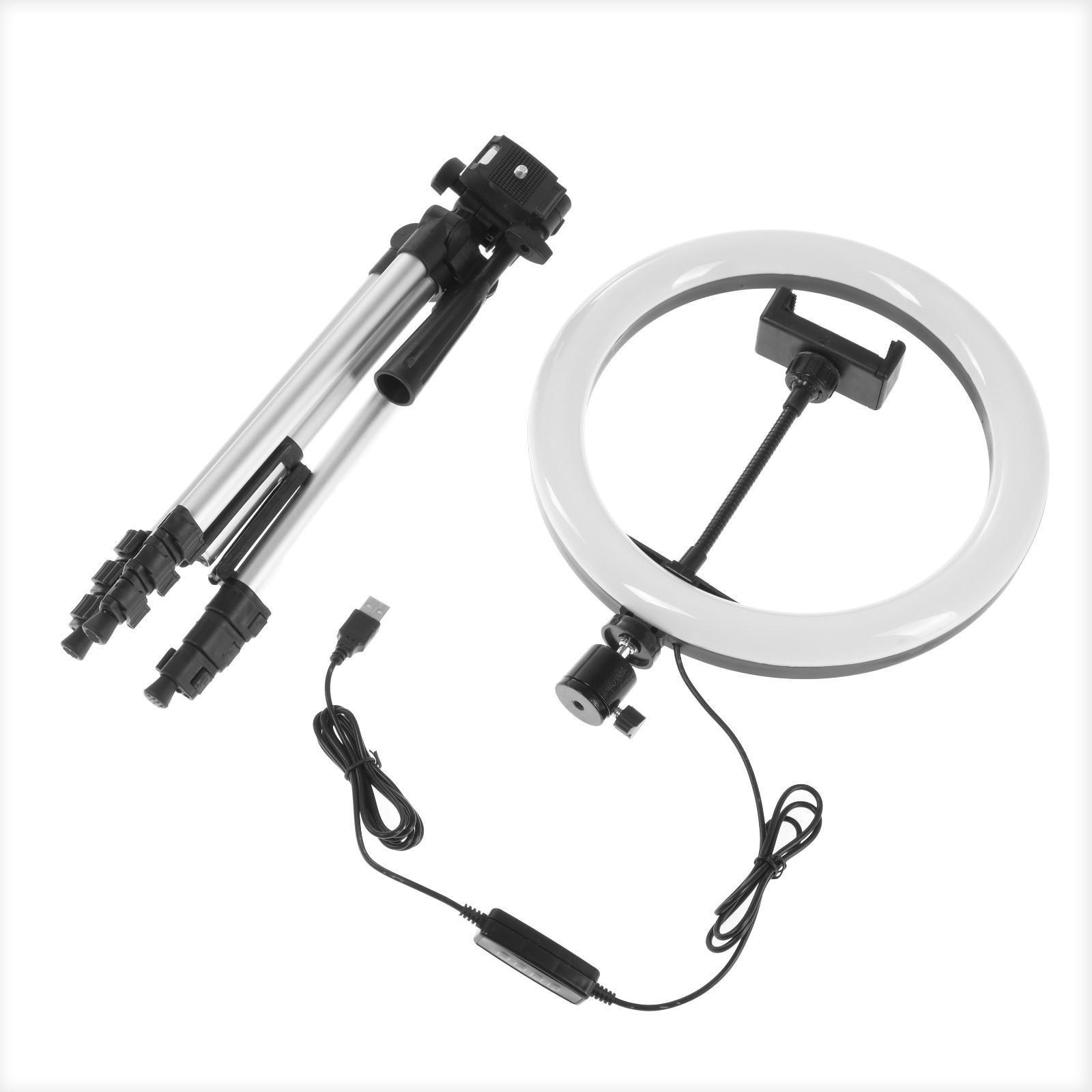 Светодиодная кольцевая лампа на штативе Luazon SNP099, 10