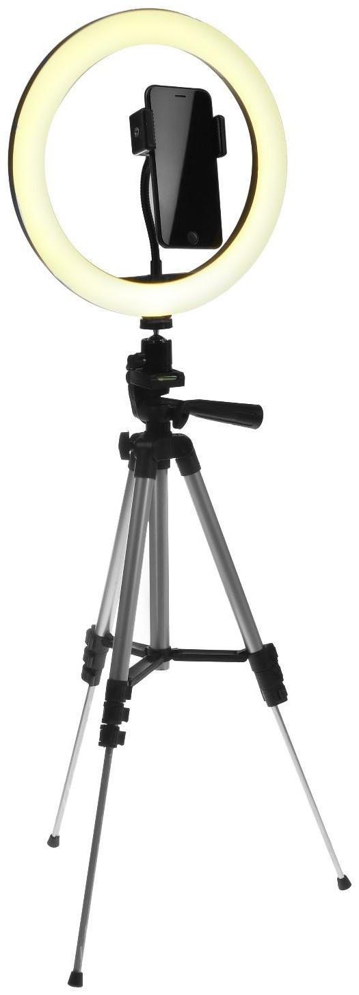 Светодиодная кольцевая лампа на штативе Luazon SNP099, 10