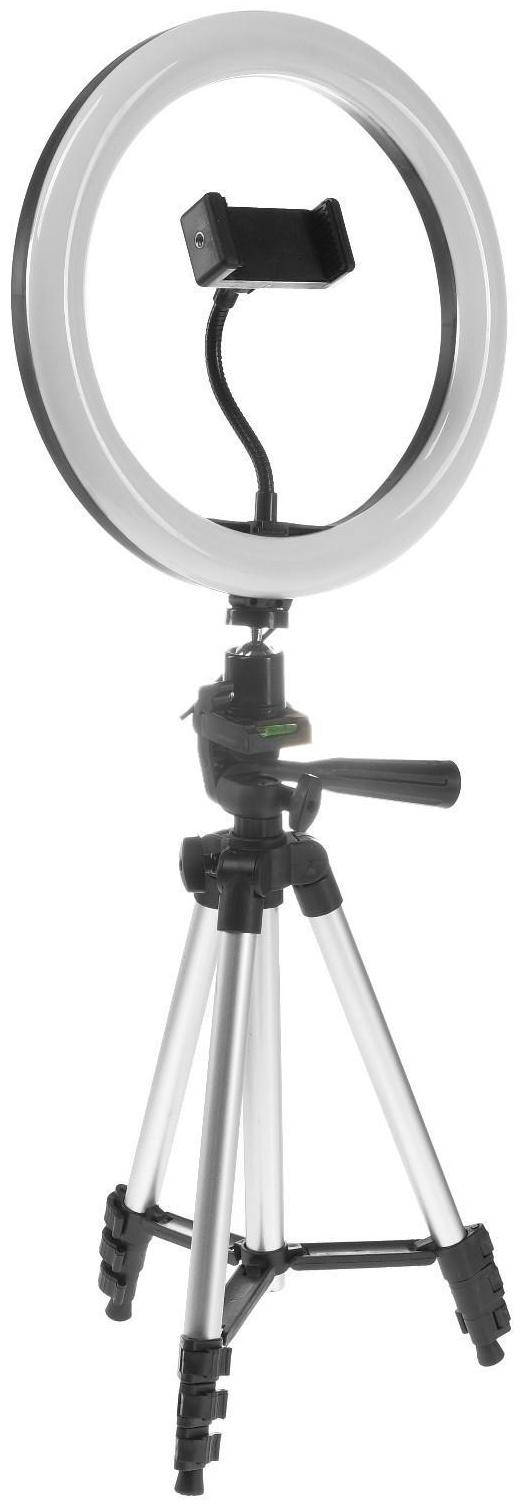 Светодиодная кольцевая лампа на штативе Luazon SNP099, 10