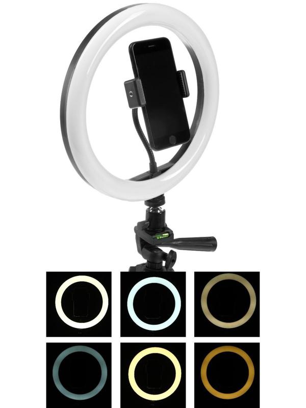Светодиодная кольцевая лампа на штативе Luazon SNP099, 10