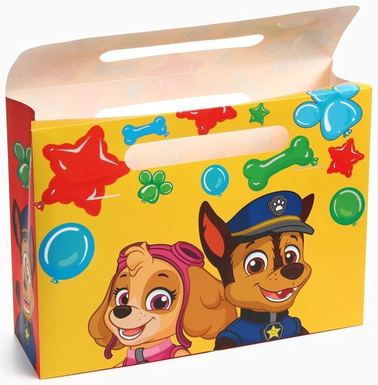 Пакет подарочный-коробка, подарочная упаковка, 40х30х12 см, Щенячий патруль