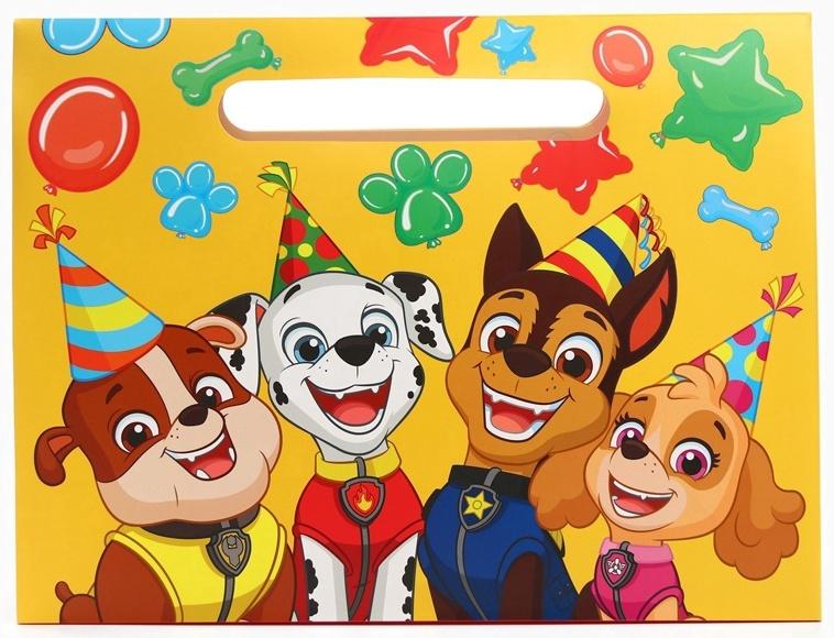 Пакет подарочный-коробка, подарочная упаковка, 40х30х12 см, Щенячий патруль
