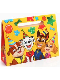 Пакет подарочный-коробка, подарочная упаковка, 40х30х12 см, Щенячий патруль