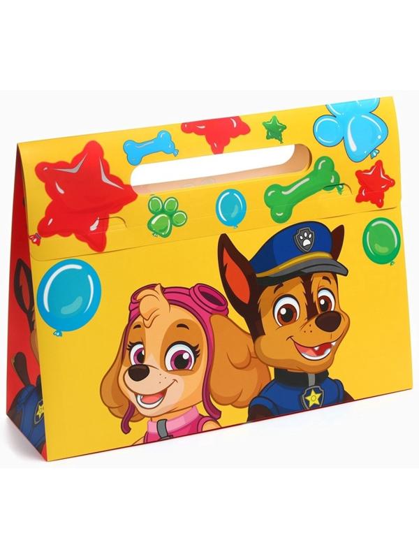 Пакет подарочный-коробка, подарочная упаковка, 40х30х12 см, Щенячий патруль