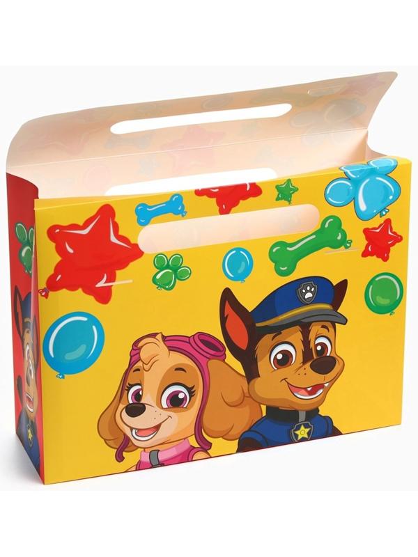 Пакет подарочный-коробка, подарочная упаковка, 40х30х12 см, Щенячий патруль