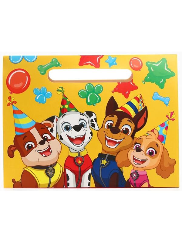 Пакет подарочный-коробка, подарочная упаковка, 40х30х12 см, Щенячий патруль