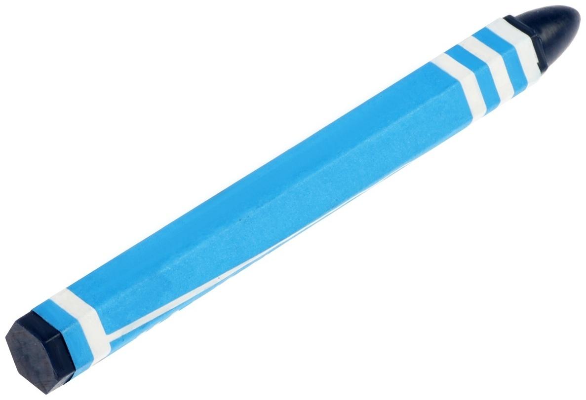 Мелки разметочные ЛОМ, восковые,110 мм, в упаковке 6 шт., синие