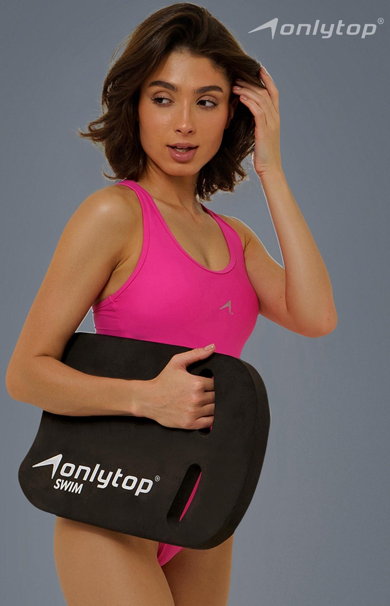 Доска для плавания ONLYTOP, 44х28х3,3 см, цвет чёрный