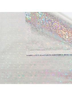 Пленка голографическая, «Звёздное небо», серебро, 70 см × 1 м