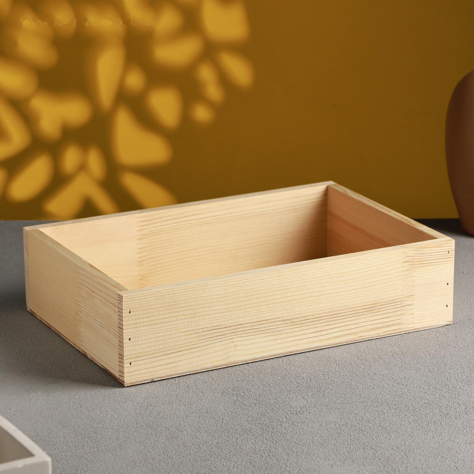 Кашпо для цветов «Элегант», 30×20×7.5 см, деревянное