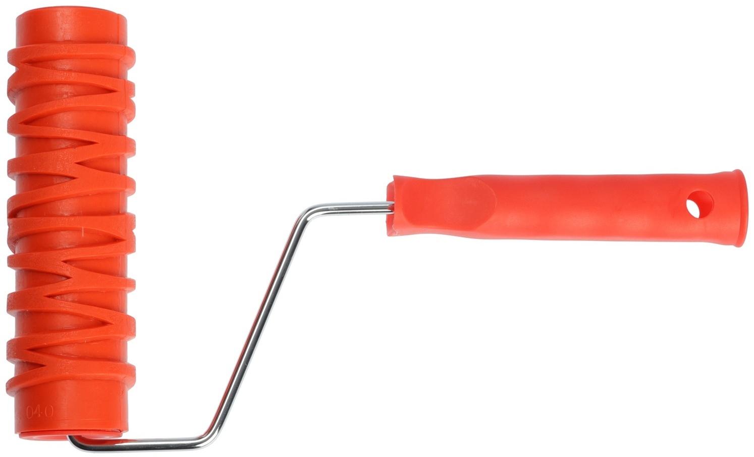 Валик декоративный ТУНДРА, резиновый, «кора березы», рукоятка d=6 мм, 180 мм