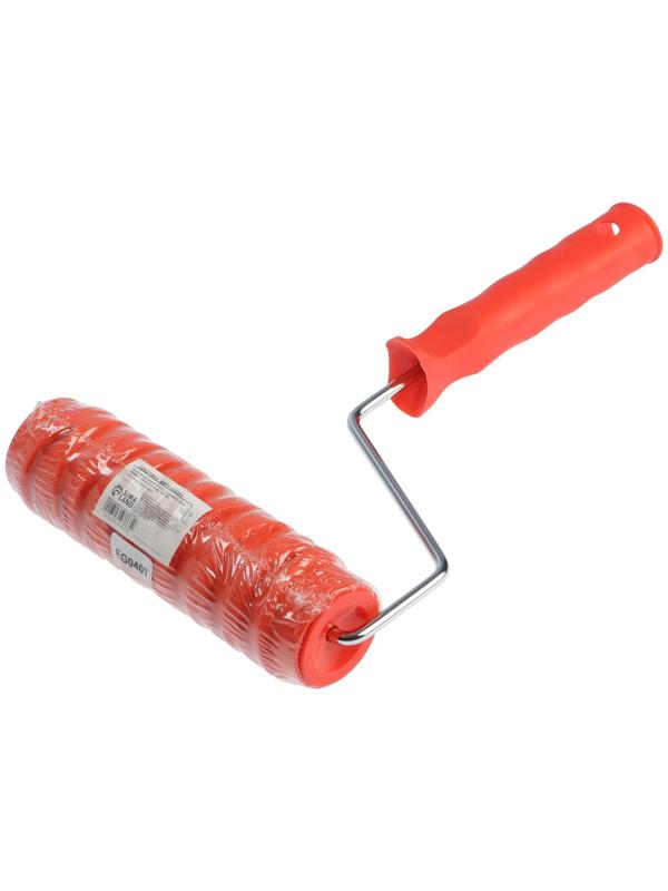 Валик декоративный ТУНДРА, резиновый, «кора березы», рукоятка d=6 мм, 180 мм