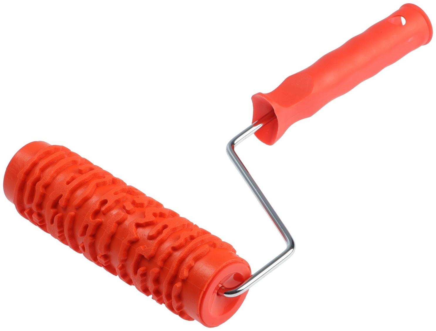 Валик декоративный ТУНДРА, резиновый, «кора сосны», рукоятка d=6 мм, 180 мм