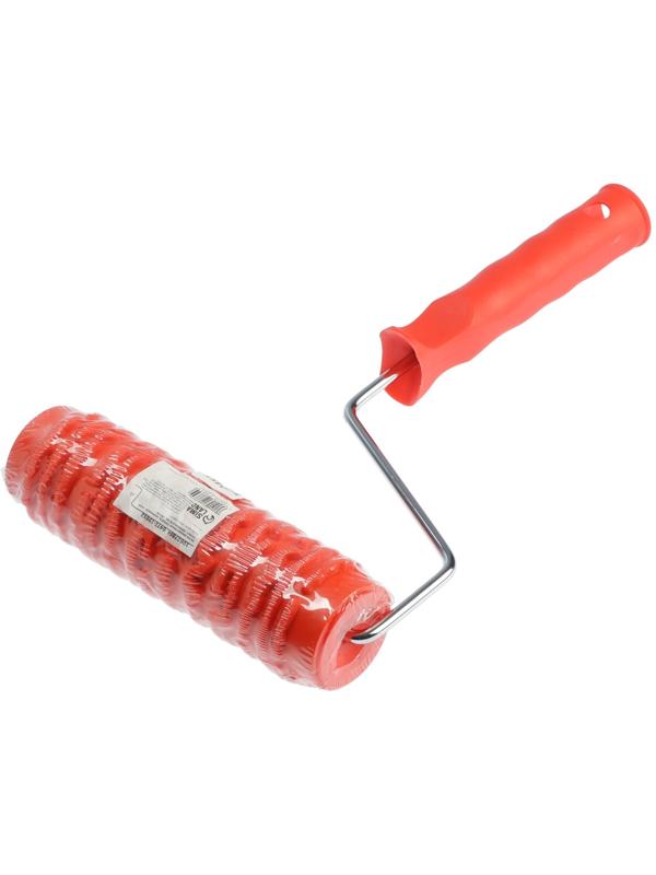 Валик декоративный ТУНДРА, резиновый, «кора сосны», рукоятка d=6 мм, 180 мм