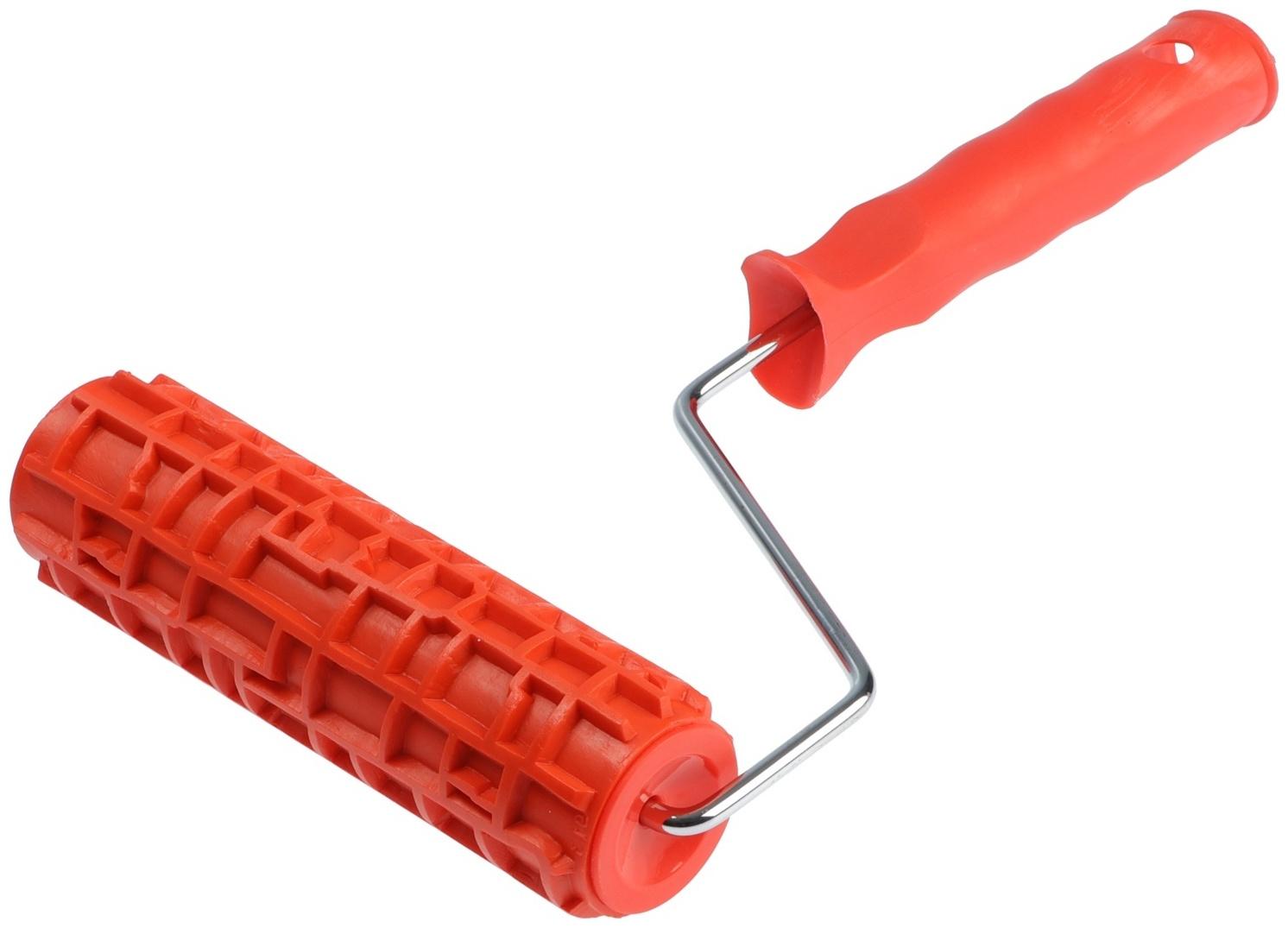 Валик декоративный ТУНДРА, резиновый, «крокодил», рукоятка d=6 мм, 180 мм