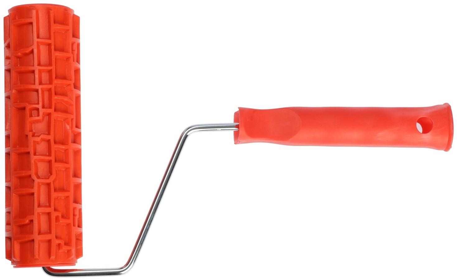 Валик декоративный ТУНДРА, резиновый, «крокодил», рукоятка d=6 мм, 180 мм