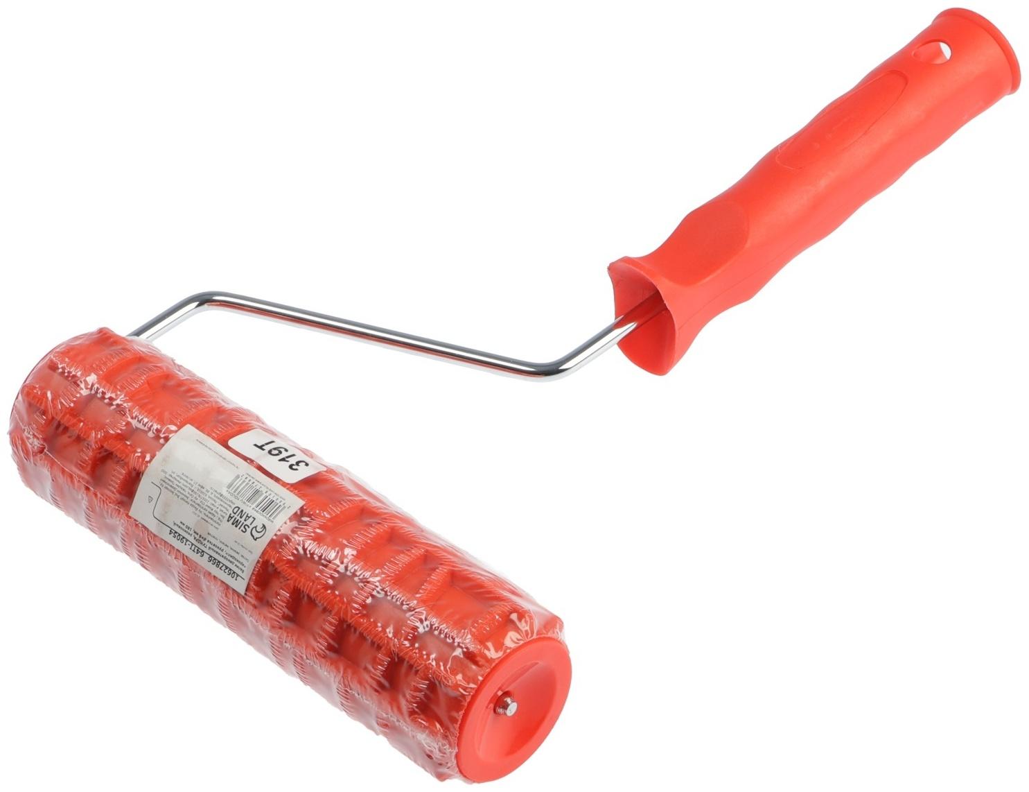 Валик декоративный ТУНДРА, резиновый, «крокодил», рукоятка d=6 мм, 180 мм