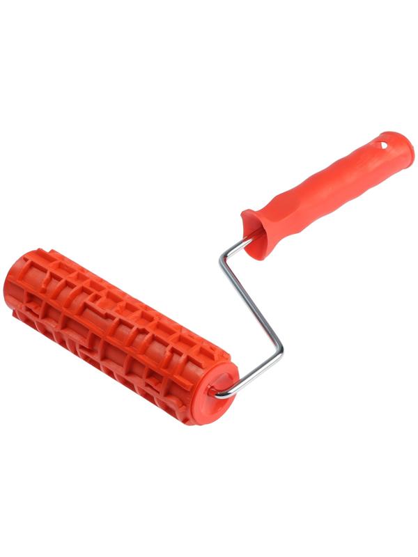 Валик декоративный ТУНДРА, резиновый, «крокодил», рукоятка d=6 мм, 180 мм