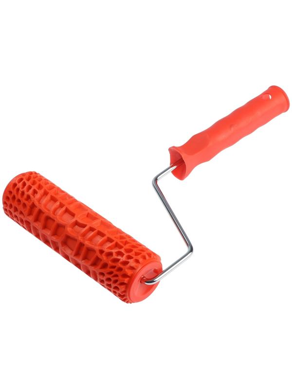 Валик декоративный ТУНДРА, резиновый, «змея», рукоятка d=6 мм, 180 мм