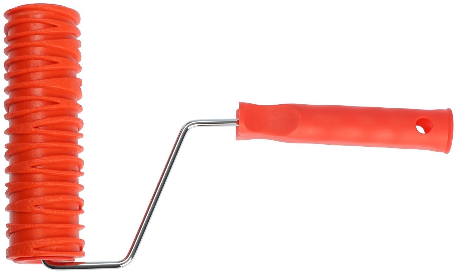 Валик декоративный ТУНДРА, резиновый, «кора тополя», рукоятка d=6 мм, 180 мм