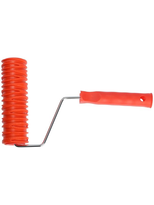 Валик декоративный ТУНДРА, резиновый, «кора тополя», рукоятка d=6 мм, 180 мм