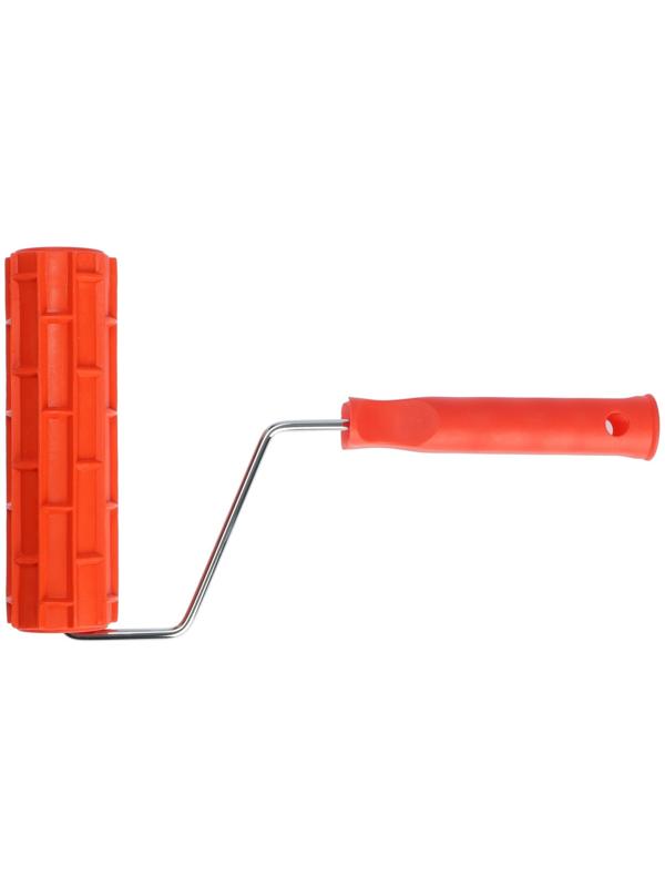 Валик декоративный ТУНДРА, резиновый, «кирпичи», рукоятка d=6 мм, 180 мм