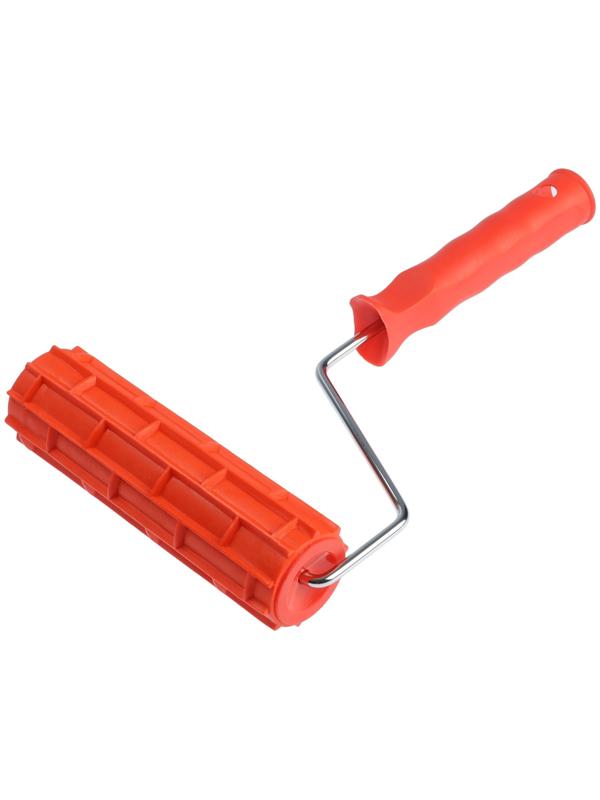 Валик декоративный ТУНДРА, резиновый, «кирпичи», рукоятка d=6 мм, 180 мм