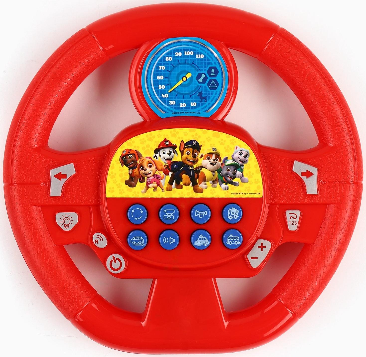 Музыкальный руль «Щенячий патруль», звук, цвет красный